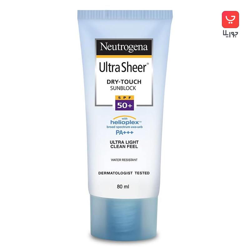 کرم ضدآفتاب بدون رنگ نوتروژینا Neutrogena مناسب پوست خشک